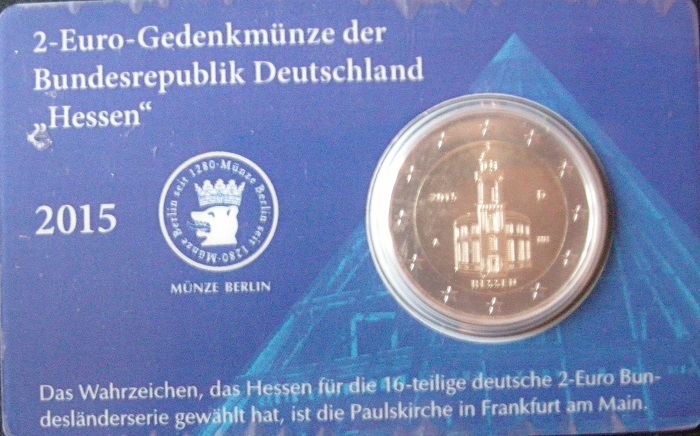 (afbeelding voor) 2 Euromunt Duitsland coincard letter A 25 jaar Duitse Eenheid